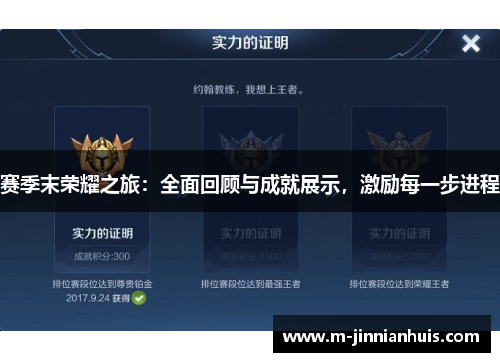 赛季末荣耀之旅：全面回顾与成就展示，激励每一步进程